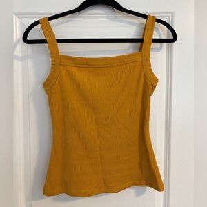 Reformation Mustard Ribbed Camisole